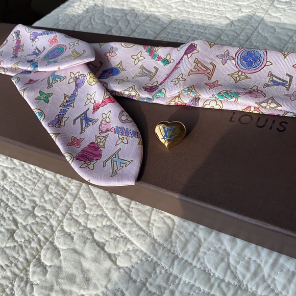 Louis Vuitton bandeau, scarf, vintage, autentic, silk - Picture 3 of 8